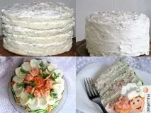 Закусочний, бутербродний торт із рибою закусочний