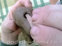 Білоукраїнська глиняна свистулька (майстер-клас) отвір