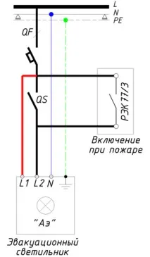 Як увімкнути евакуаційне освітлення під час пожежі, Проектування електропостачання освітлення