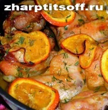 Запікаємо курку, апельсин, мед, спеції, олію олію