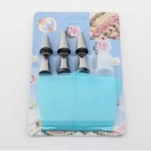 Кондитерський інвентар AliExpress Silicone Icing Piping Cream Pastry Bag 6x Stainless Steel Nozzle інвентар