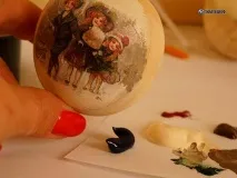 Новорічні кулі своїми руками у техніці декупаж новорічні