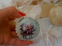 Новорічні кулі своїми руками у техніці декупаж своїми