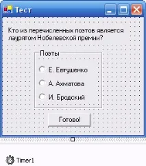 Програмування на Visual, елемент керування Timer (Таймер), Programmirovanie-dla-shool елемент