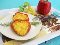 Запечений перець фарширований сиром перець