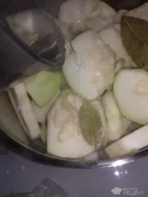 Мариновані патисони, заливка гарячим розсолом. патисони