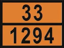 Знак - Небезпечний вантаж - 33-1294 (толуол) продаж, ціна знак