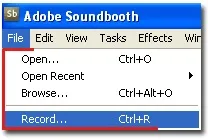 Adobe Soundbooth CS3 – запис звуку з мікрофона adobe