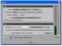 Adobe Soundbooth CS3 – запис звуку з мікрофона запис