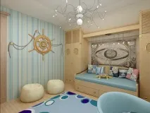 Дизайн дитячої кімнати у морському стилі кімнати