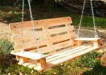 Як зробити садові гойдалки з піддонів своїми руками гойдалки