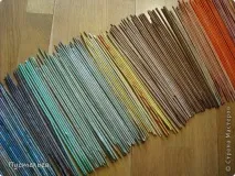 Любителям паперового плетіння таця із залишків трубочок любителям