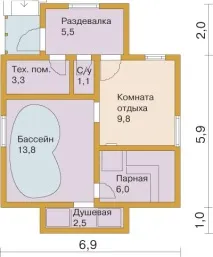 Проект житлової лазні лазні