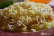 Рецепт Салат українська Аляска, з червоною солоною рибкою аляска
