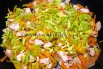 Рецепт рису з куркою та овочами овочами