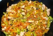 Рецепт рису з куркою та овочами рецепт