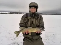Темпова зимова рибалка на Петровичському водосховищі рибалка