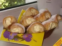 Трубочки з листкового тіста (покроковий рецепт з фото) трубочки