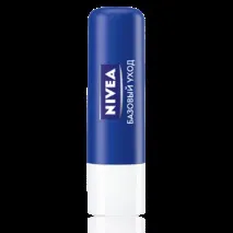 Бальзам для губ NIVEA Базовий догляд - «Розгладить проблемні губи, замінить базу під помаду і врятує розгладить