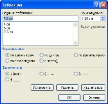 1.4.9. Використання у документі табуляції табуляції