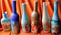 Декупаж пляшки своїми руками своїми