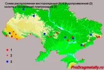 Видобуток золота в Україні де шукати, родовища на карті, золотовидобуток у 2015–2017 рр. видобуток