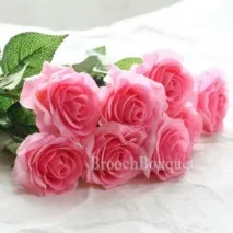 Штучні квіти Aliexpress 8pcs Touch Real Latex Rose Silk Artificial Flowers Bouquet Bridal touch