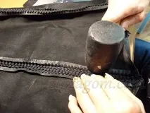 Шкіряна спідниця своїми руками - Зигзагом спідниця