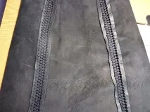 Шкіряна спідниця своїми руками - Зигзагом пояса
