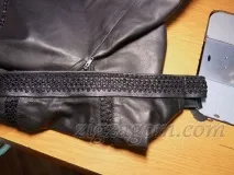 Шкіряна спідниця своїми руками - Зигзагом пояса