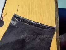Шкіряна спідниця своїми руками - Зигзагом пояса