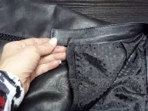 Шкіряна спідниця своїми руками - Зигзагом шкіряна