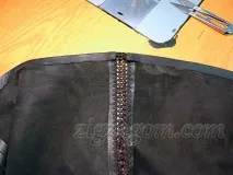 Шкіряна спідниця своїми руками - Зигзагом своїми