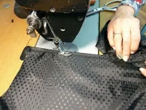 Шкіряна спідниця своїми руками - Зигзагом шкіряна