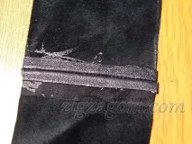Шкіряна спідниця своїми руками - Зигзагом своїми