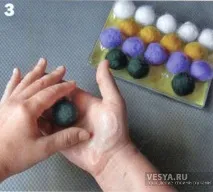 Мокре валяння кульок - валяні намисто з вовни своїми руками кульок