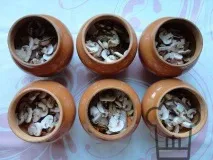 М’ясо з грибами у горщиках - запечене в духовці (фото рецепт) горщиках