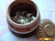 М’ясо з грибами у горщиках - запечене в духовці (фото рецепт) горщиках