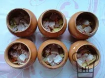 М’ясо з грибами у горщиках - запечене в духовці (фото рецепт) горщиках