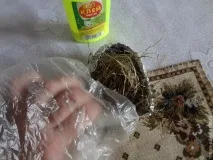 Об’ємне серце із сіна або сухої трави сіна