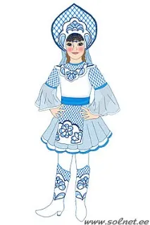 Новорічний костюм ГЖЕЛЬ вишивку