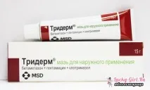 Показання для застосування мазі Тридерм мазі