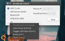 Встановлюємо DroidCam для використання Android як бездротової веб-камери в Ubuntu PPA, Програми droidcam