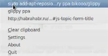 Glippy – простий clipboard менеджер glippy