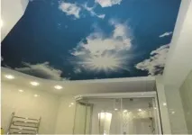 Дизайн натяжної стелі зіркове небо та стель з фото небо
