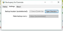 Як створити резервну копію бази Evernote ліцензія на Backupery evernote