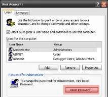 Як змінити пароль користувача в Windows XP - Програмні продукти windows