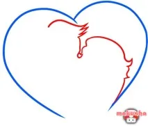Як намалювати серце із закоханими поетапно за фото-схемами, будь-яка техніка поетапно