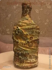 Майстер-клас з техніки терра Пляшки з об’ємом техніки