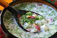 Окрошка на кефірі з ковбасою класичнийрецепт з покроковими фото окрошка
